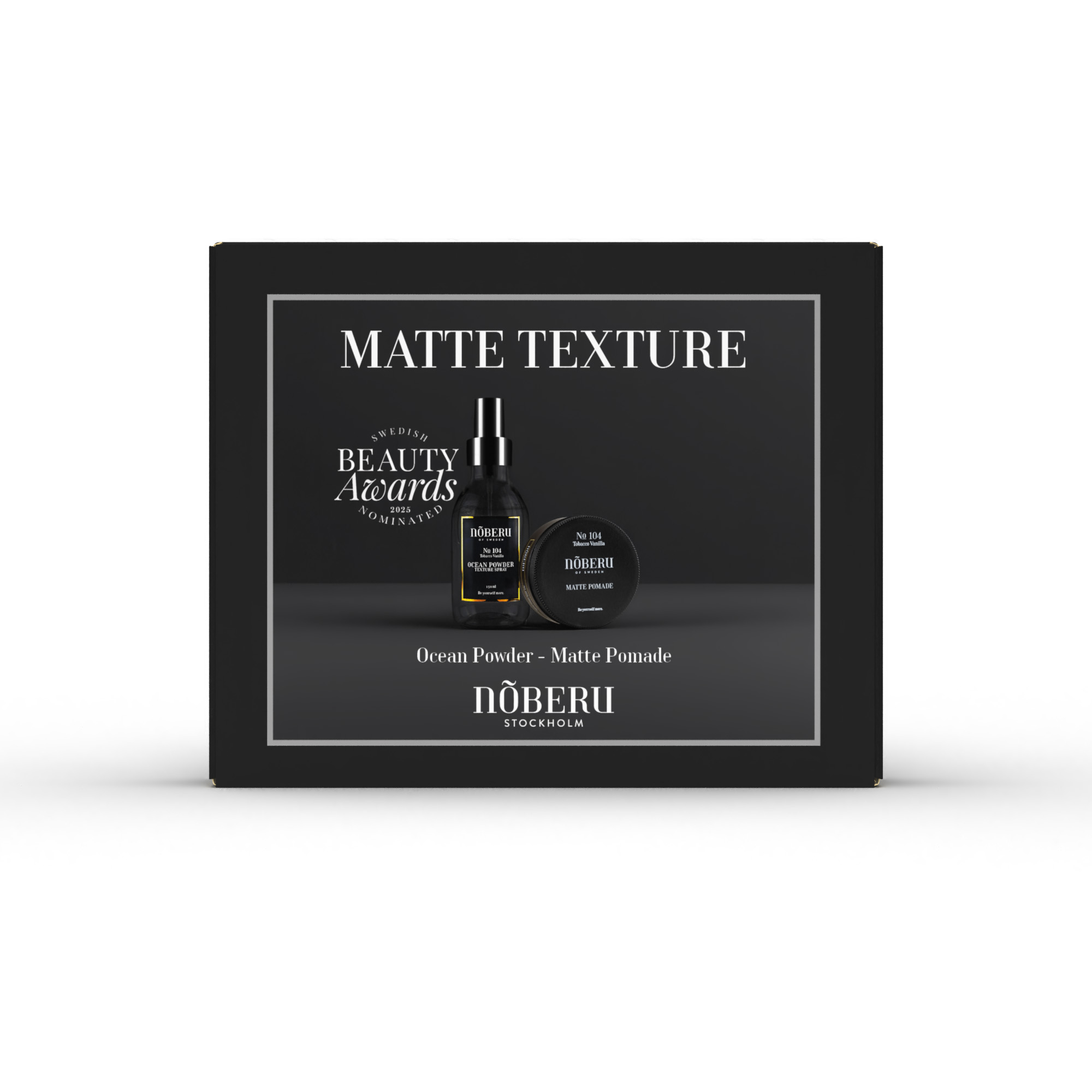 komplekt, kinkekomplekt, Nõberu Stockholm kinkekomplekt, Noberu Stockholm kinkekomplekt, Nõberu kinkekomplekt, tekstuur, volüüm, matt soengupasta, kingiidee isale, kingitus mehele, kingitus isale, matte texture, kinkekomplekt matte texture